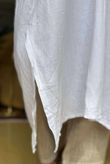 Made in Italy Eos Linen Blend Ruche Dress White